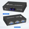 Kit Commutateur VGA 2 en 1 Audio Vidéo Répartiteur Dual Monitor 1080P + 3 câbles VGA