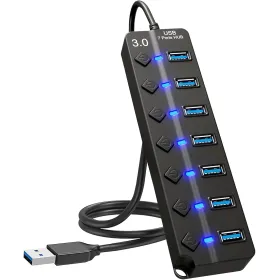 Hub usb 3.0 haute vitesse 7 ports
