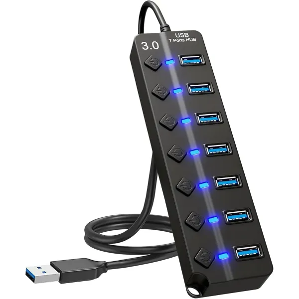 Hub usb 3.0 haute vitesse 7 ports