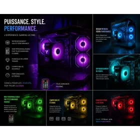 Pc Aquarium Gaming, RGB piloté par télécommande - Ryzen 7 - 16 Go de mémoire - NVME 1To - RTX5060