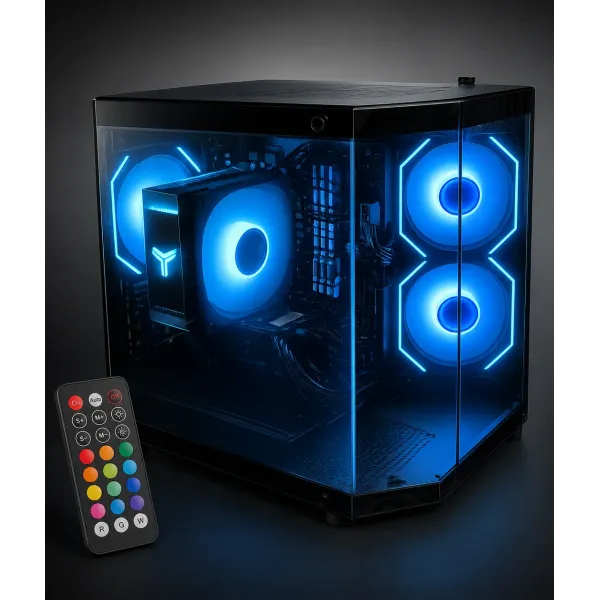 Pc Aquarium Gaming, RGB piloté par télécommande - Ryzen 7 - 16 Go de mémoire - NVME 1To - RTX5060