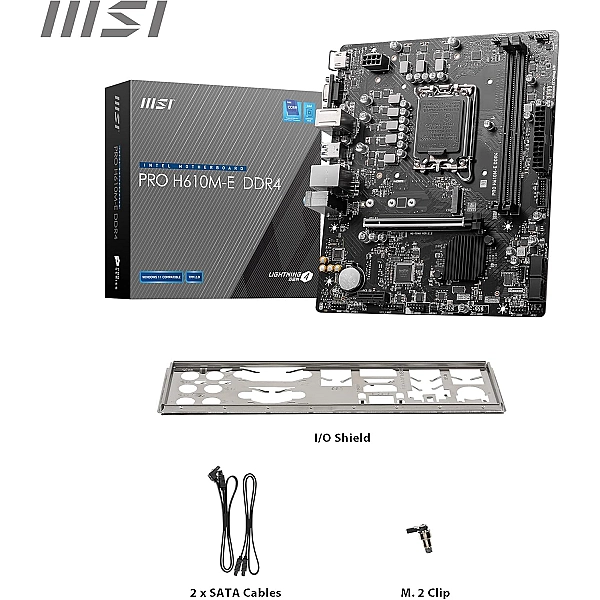 Carte mère Gigabyte H610 DDR4, Micro-ATX - Intel de 14e, 13e et 12e gén., LGA 1700 - DDR4 3200MHz/MAX, PCIe 4.0 x16