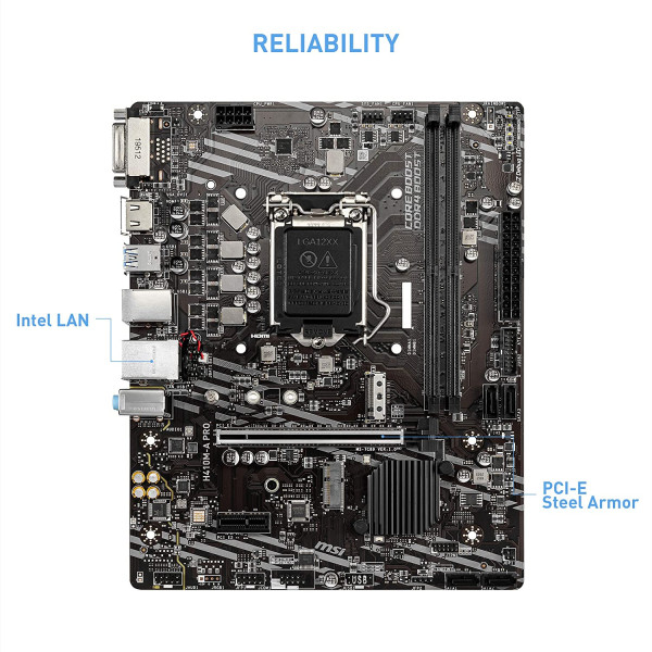 Carte mère MSI H410M A-Pro socket LGA1200